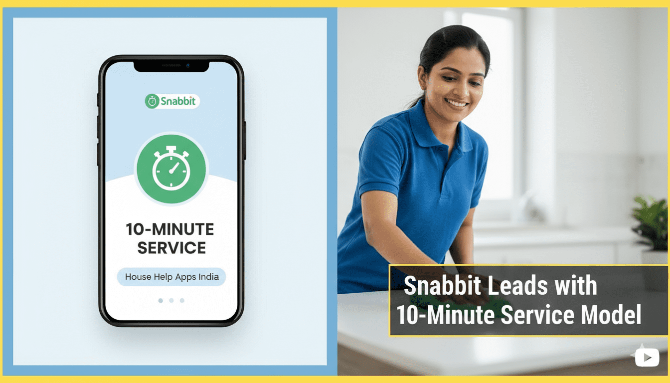 House Help Apps India: Snabbit Leads with 10-Minute Service Model